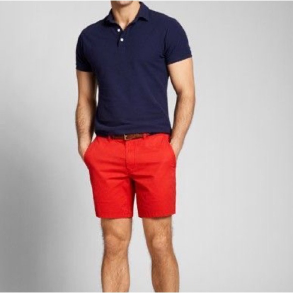 Mens Hollister red 100% cotton chino shorts